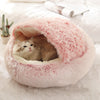 Plush Pet Bed with Snuggle Spot